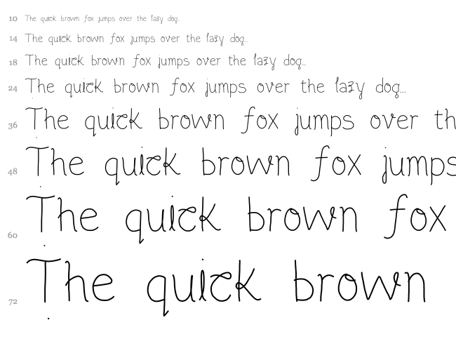 Aloha Luna font waterfall